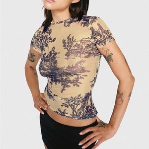 Miauo Mini Tee - Gold Toile